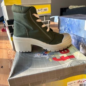 On your feet CVS military style boot army green